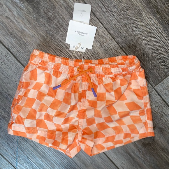 Zara Swim Zara 224 Months Checkered Swim Trunks Poshmark